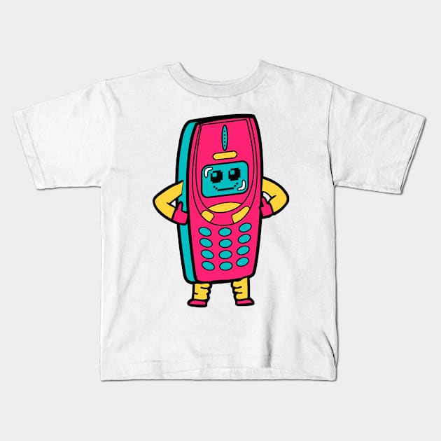 Indestructible 3310 Phone Super Robot Kids T-Shirt by 4U2NV-LDN